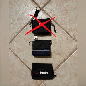 vintage y2k new (2) black nylon type fabric Mudd bi-fold wallets $20@ both $35